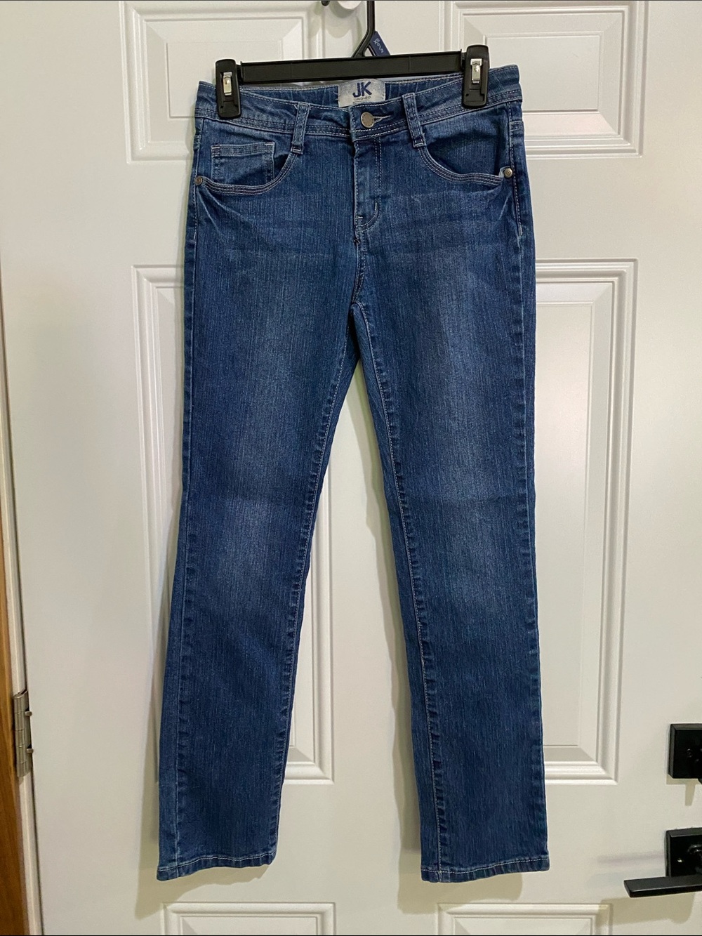 Indigo Kids Straight-Leg Jeans in Dark Blue Denim